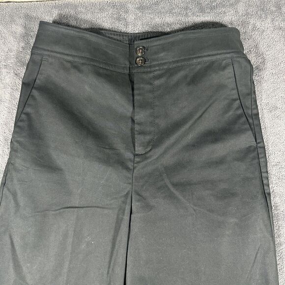 J Crew Ultra Wide Leg Chinos Sz6 Black High Rise Office Y2K 90s Dress Pants - Picture 2 of 9